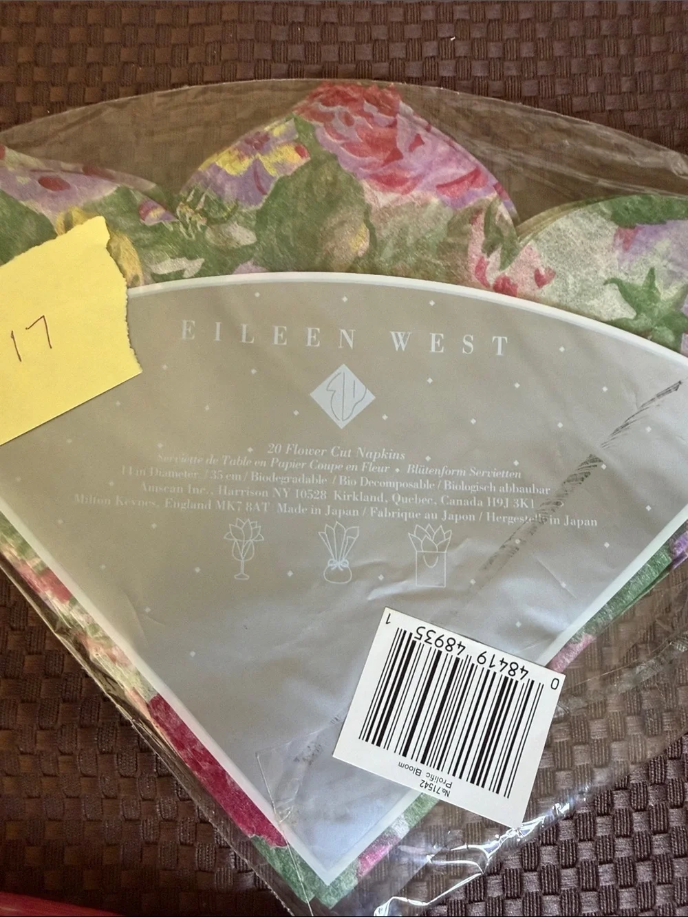 Vintage lot of RARE Amscan Napkins including Eileen West Floral pattern